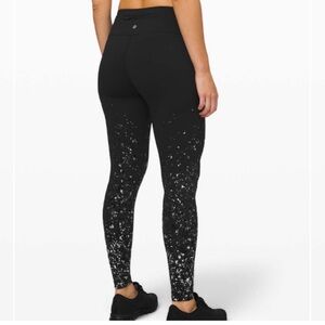 Lululemon Athletica Black and White Speckled Leggings